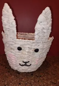 Easter Egg Basket Empty, Medium Woven Basket with Handles, Easter Bunny Baskets - Picture 1 of 7