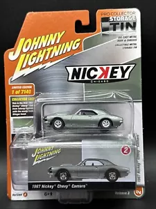 2021 Johnny Lightning GREEN 1967 NICKEY CHEVY CAMARO Storage Tin 1/7140 Releas 3 - Picture 1 of 5