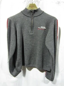 VINTAGE Squaw Valley Women's Large 1/4 Zip Mock Neck Merino Wool Ski Sweater - Picture 1 of 13