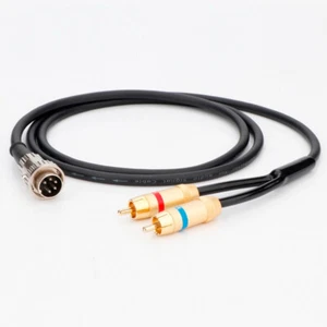 NAIM 5 Pin 240° Din Twist Locking connector to  RCA Phono Cable OFC Copper 1.5m - Picture 1 of 8