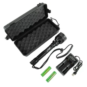 Scuba Diving IPX8 Waterproof Flashlight LED Light 80M Deep Underwater Torch - Picture 1 of 20