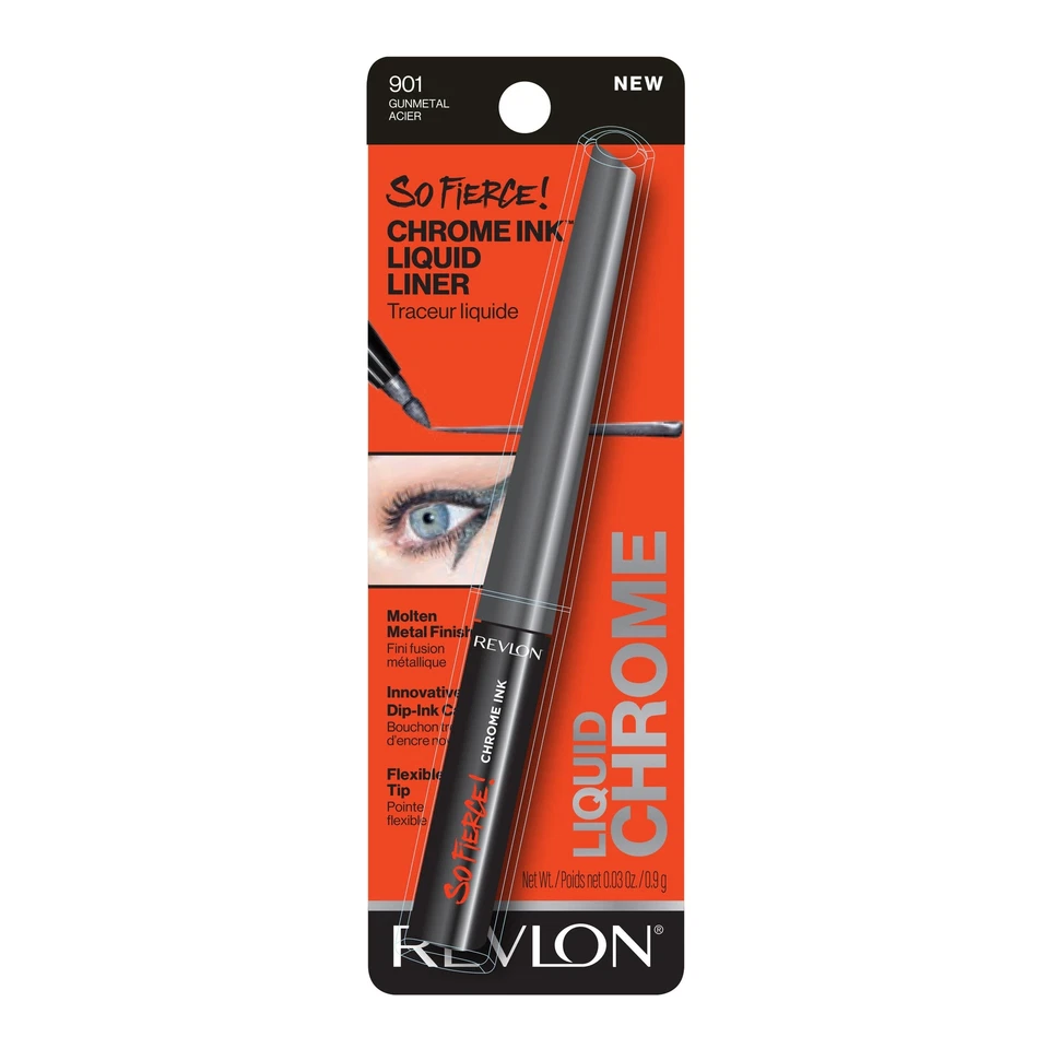 Revlon So Fierce! Chrome Ink Liquid Liner - 901 Gunmetal - NEW - Image 1 of 1