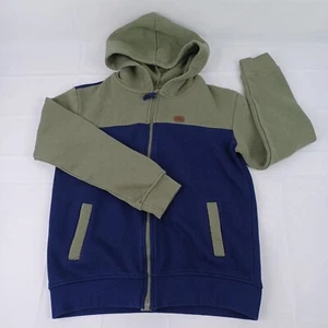 Lee Full Zip Hoodie Jacket Boys Size Medium 10/12 Color Block Blue Green Pockets - Picture 1 of 9