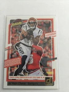 2023 Donruss Football Highlights Ja’marr Chase - Cincinnati Bengals - Picture 1 of 5
