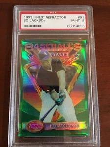 1993 Topps Finest Refractor Bo Jackson #91 PSA 9 - centered - Bild 1 von 2