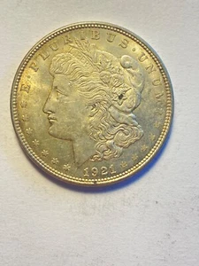 1921 D Morgan Silver Dollar AU - Picture 1 of 2
