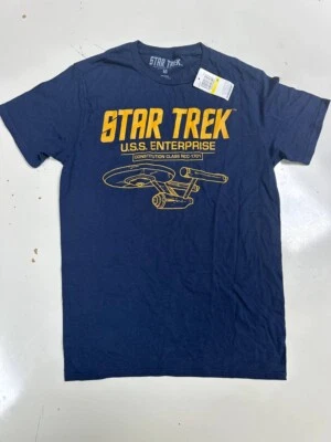 Camiseta Atlética Star Trek Enterprise Licencia Ciencia Ficción TV Camiseta Clásica Azul Marino M Foto 1 de 3