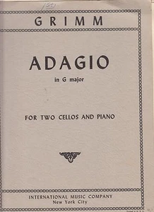 Carl Grimm Adagio in G Major for Two Cellos and Piano International Music - Imagen 1 de 2