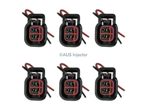 Set of 6 Fuel Injector Pigtails fit Bosch EV6 / EV14 USCAR DODGE RAM [EV6F-6] - Picture 1 of 3