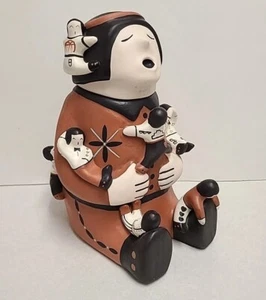 Vintage Storyteller Southwestern Native American Pottery Cookie Jar Nice - Picture 1 of 19