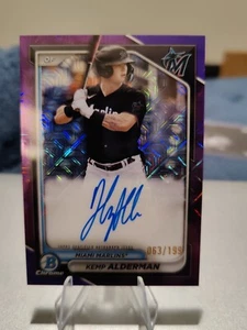 2024 Bowman - Chrome Prospect Mega Box Autographs Purple Refractor #BMA-KA Kemp - Picture 1 of 4