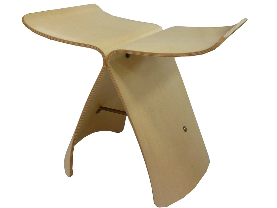 Sori Yanagi Butterfly Stool Maple S-0521MP-NT Tendo Mokko Made in Japan - Image 1 of 4
