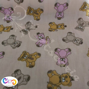 Teddy Bears Polycotton Quality Fabric Craft Bunting 45"   