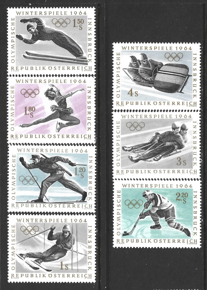 Austria, Scott #711-717, Winter Olympics, MH - Image 1 of 1
