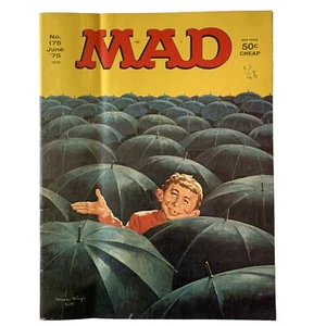 MAD Magazine #175 June 1975 Umbrellas Barnaby Jones Norman Mingo Berg Martin - Picture 1 of 24