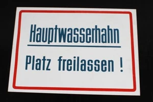 Sign Main Water Tap Space Leave Blank 30cm x 21cm - Picture 1 of 5