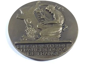 U.Dropsy - Médaille en bronze , électricité et gaz de France - Picture 1 of 1