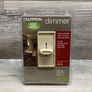 Lutron Skylark Dimmer Switch - Ivory/Marfil - S-600H-IV - SINGLE POLE - Picture 1 of 2