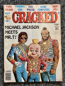 VINTAGE SEPT 1984 CRACKED MAGAZINE MICHAEL JACKSON STAR TREK SPOCK MR T NO LABEL - Imagen 1 de 2