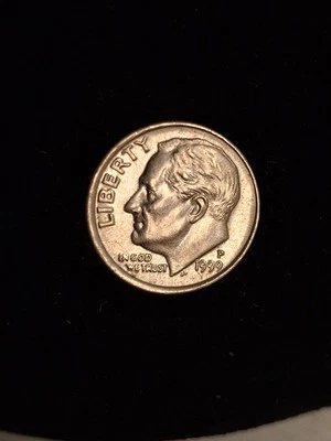 1999 P Roosevelt Dime - OFF CENTER  ERROR - RARE - Great Investment!!! - Image 1 of 2