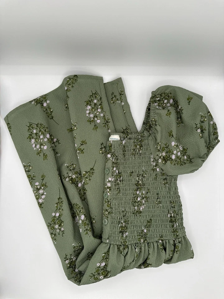 Girls’ Thereabouts Green Floral Dress Size 10/12 (M) NWOT - Image 1 of 2