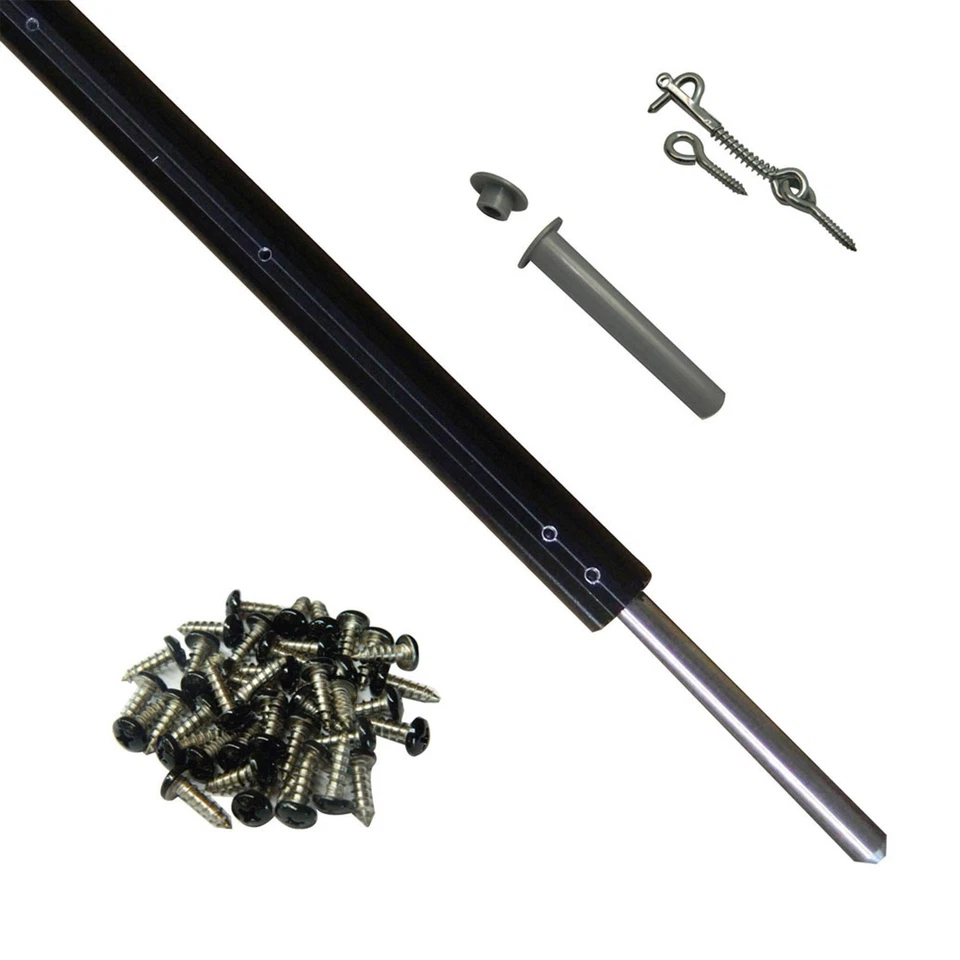 Postes de valla de repuesto hágalo usted mismo - 48" negro hágalo usted mismo-pd1 Foto 1 de 1