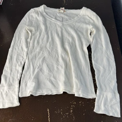 Camiseta De Colección Ocean Pacific Waffle Weave Mujer/Adolescente Grande 11-13 L Larga Sl 22x15 Foto 1 de 3