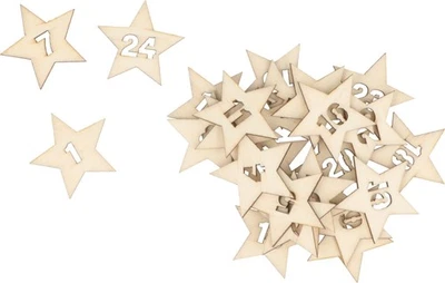 Artemio Adventszahlen Sterne 25 Stück 3 cm breit hoch stark Weihnachten Deko - Bild 1 von 4
