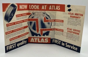 1940s Atlas Tire Advertising Pamphlet Brochure Stop! Vintage Antique Ad - Picture 1 of 4