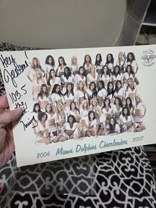 MIAMI DOLPHINS Cheerleaders 2006 - 2007 TEAM SQUAD 13x9 Foto mit Dienstplan signiert  - Bild 1 von 4