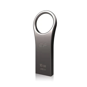 Silicon Power 16GB Jewel J80 USB 3.0 Key Flash Drive, Titanium (SP016GBUF3J80V1T - Picture 1 of 6