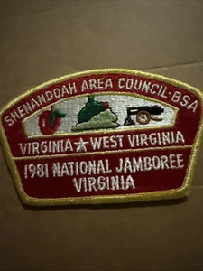 Parche del Consejo Shenandoah 1981 Boy Scout Jamboree Nacional BSA JSP CSP Virginia - Imagen 1 de 2