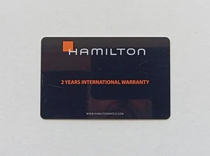 HAMILTON Garanzia Guarantee Warranty Card (Unwritten) with Stamp - Bild 1 von 2