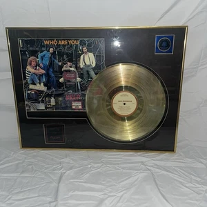 24k Gold Plated Who Are You LP Schallplatte Gold gerahmt mit Albumcover  - Bild 1 von 8