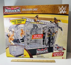 Mattel WWE Wrekkin' Collision Cage Playset NISB PLZ LEGGI - Foto 1 di 3