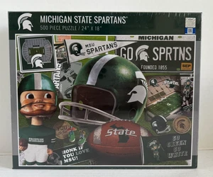 NUOVO Michigan State Spartans MSU Football puzzle 500 pezzi sigillato tu il tifoso - Foto 1 di 9