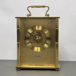 Canterbury Quartz Kamin / Kutschenuhr Tempus Fugit Vintage West German Messing - Bild 1 von 18