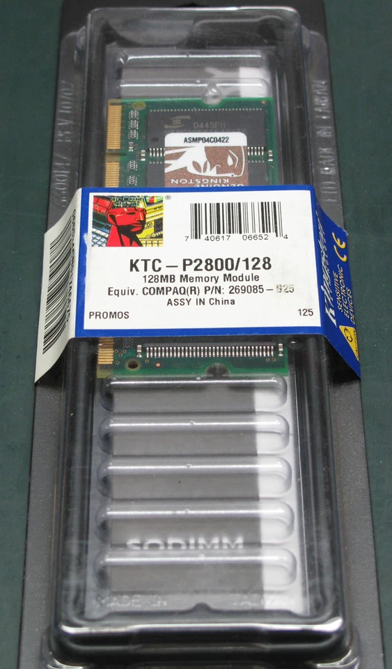 Kingston KTC-P2800/128 (128 MB, DDR RAM, 266 MHz, SO DIMM 200-pin) - Image 1 of 1