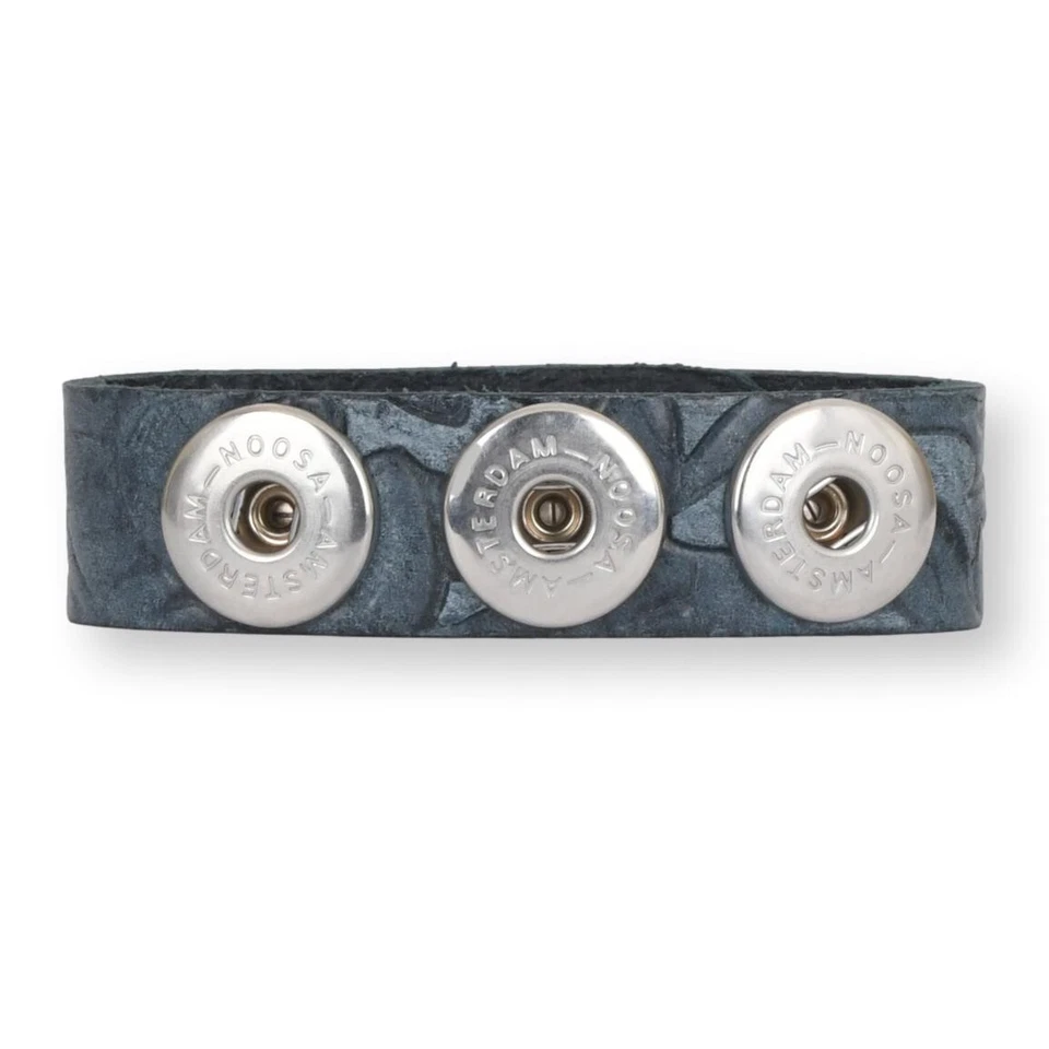 Noosa Amsterdam Armband für 3 Chunks, Embossed Blue, Größe S - Bild 1 von 1