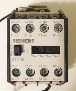 Siemens 3TH4244-0A 4S+4O/4NO+4NC Contactor 110V 50/60Hz Gently Used - Picture 1 of 3