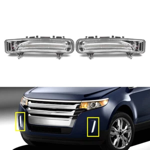 DRL Fog Lamp LED Daytime Running Lights For Ford Edge SUV 2011 2012 2013 2014 - Picture 1 of 12