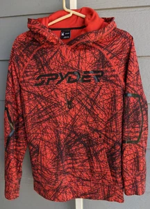 Spyder Boys Medium (10 - 12) Hoodie Kangaroo Pocket Pullover Long Sleeve Lined - Picture 1 of 10