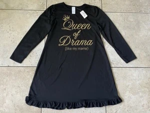 NEW Girls XXL 14 16 L/S Night Gown Sleep Shirt Queen of Drama Like My Mama NWT - Picture 1 of 6