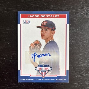 Jacob Gonzalez 2017 USA Stars & Stripes auto Autograph Blue /399 WHITE SOX