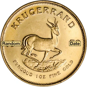 South Africa Gold (1 oz) Krugerrand - BU - Random Date - Picture 1 of 2
