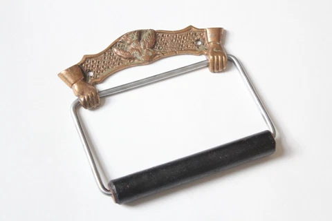 antique toilet paper holder hanger | vtg deco victorian bath old toilet paper tp Cover