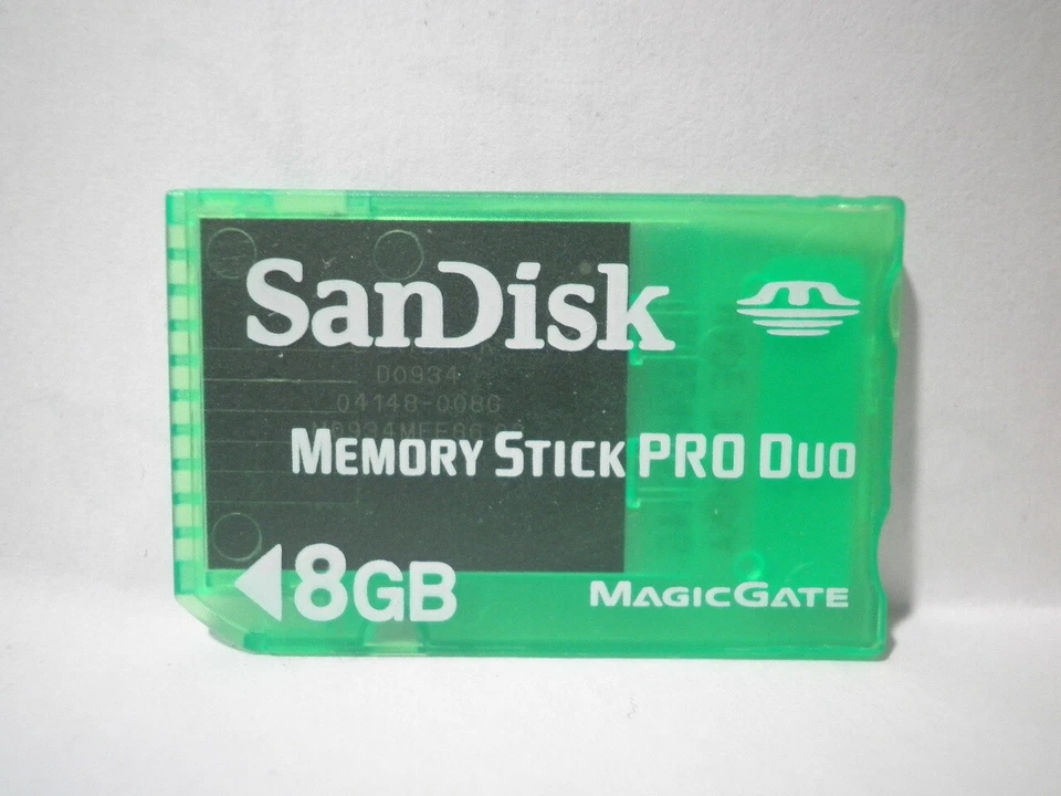 SANDISK MEMORY 8GB STICK PRO DUO OTTIMA FUNZIONANTE PSP - Immagine 1 di 1