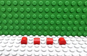 Lego 4 Rojo 1x1x2/3 Curvo Medio Suave Pendientes Bloque de Ladrillos NUEVO - Imagen 1 de 1