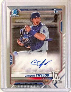 2021 Bowman Chrome Carson Taylor Auto CPA-CT Los Angeles Dodgers