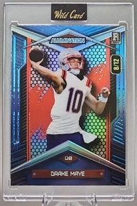 Drake Maye/12 2024 Wild Card Alumination Rookie RC Patriots Color Match SP - Imagen 1 de 2